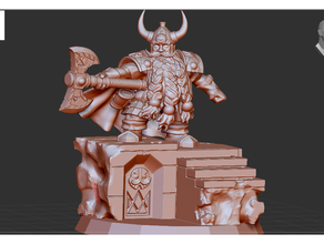 enano héroe enanos juegos guerra martillo fantasía blanco 3d print model - Mito3D