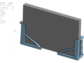 portable mur monter taquet français 3d print model - Mito3D