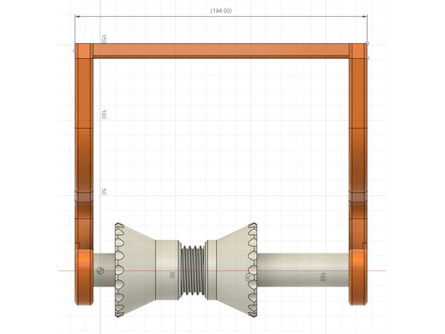 filament halter 3D print model - Mito3D