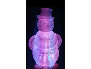 años monigote nieve Navidad decoración LED ligero hombre ornamento estaciones snow te invierno decoraciones 3d print model - Mito3D