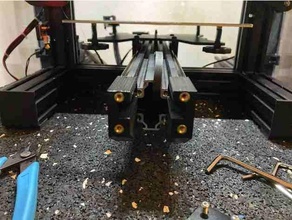 2040 axis belt tensioner rebuild linear rails update rail 3d print model - Mito3D
