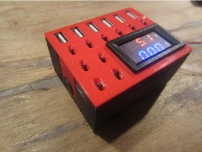 5 volt splitbox amp metro USB caricabatterie voltmetro 3d print model - Mito3D