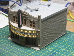 ho scale main street - theater 3d print model - Mito3D