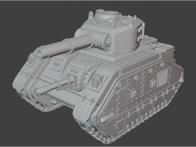 kli-san battle tank miniature wargaming warhammer 40k 3D print model - Mito3D