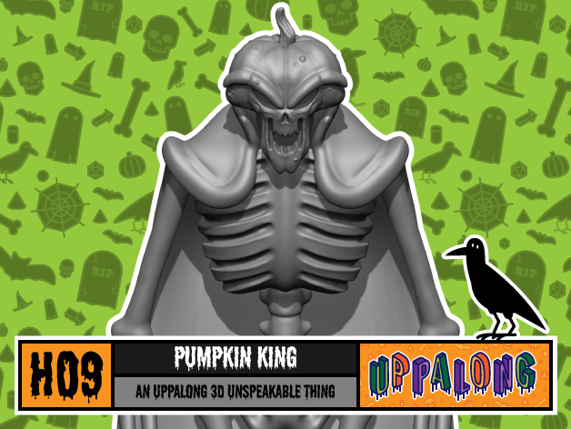 pumpkin king halloween decoration pu spooky holiday monster monsters 3D print model - Mito3D