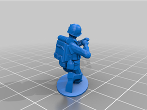 crude army men poses multiple ww2 wwii 3d print model - Mito3D