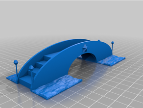 Natale villaggio ponte 3d print model - Mito3D