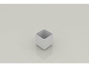 semplice scatola 2x2 arrotondato 2x2x2 bagno Accessori organizzatore Conservazione 3d print model - Mito3D