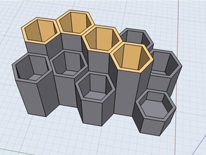 Hexagon Stift Halter Unterstützung 3d print model - Mito3D