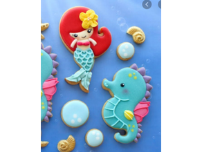 mermaid cookie cutter cookiecutter cookies 3d print model - Mito3D