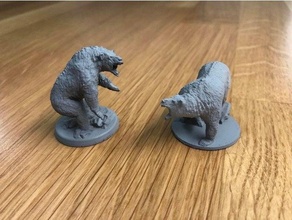gloomhaven cave bear 28mm animal beast dnd miniature dungeons dragons grizzly miniatures minis monster roar 3d print model - Mito3D