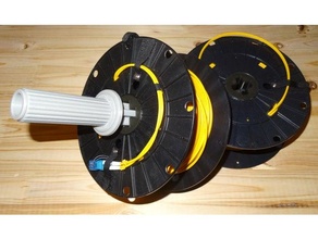 spool unwind handle filament unwinder holder 3d print model - Mito3D