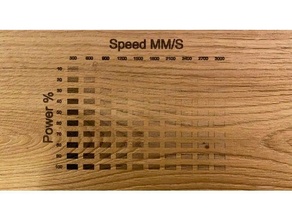 snapmaker 2 laser speed power test 3d print model - Mito3D
