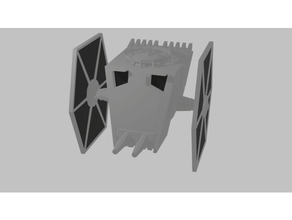 poly at-st tie-fighter ugly starwars star wars tie fighter xwing miniatures 3d print model - Mito3D