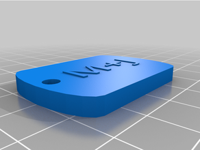 keychain version 1 raised text 3d keychains 3d print model - Mito3D