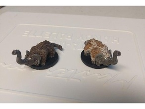 mousephant dnd miniature elephant mouse pathfinder mini rpg 3d print model - Mito3D