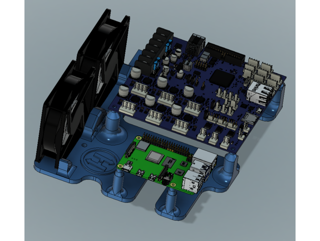 duo 3 framboise pi 4b monter duet3d hevo hevort rpi rpi4b 4 3D print model - Mito3D