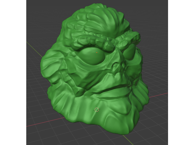 mer criatura cabeça esculpir liquidificador monstro 3D print model - Mito3D