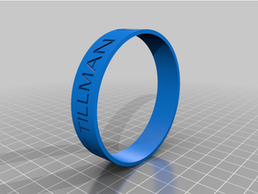 pat tillman foundation bracelet ptf 3d print model - Mito3D