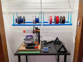 filament spool rack wire shelving 3d print model - Mito3D