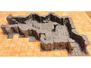 cave mega pack - revised enhanced openforge 20 compatible cavern tiles dnd openforge2 pathfinder rpg tabletop terrain 3d print model - Mito3D