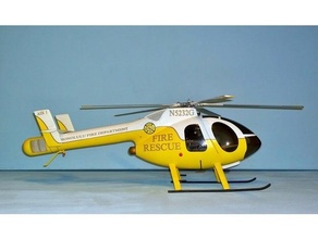 md520n rc helicóptero fuselaje cola partes espada 230s Mcdonnell Douglas md 520n md520 usos 3d print model - Mito3D