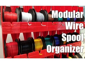 modular wire spool organizer cable modular organizer spool spool holder support wire 3d print model - Mito3D