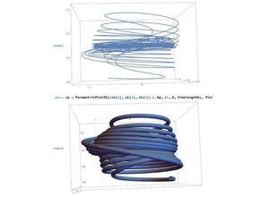 Langford seltsam chaotisch Attraktor standard Parameter Mathematik 3d print model - Mito3D