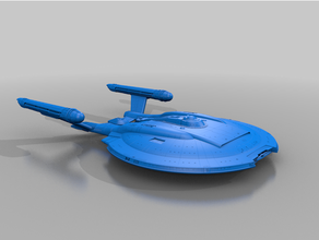 nx clase nave estelar 3d print model - Mito3D