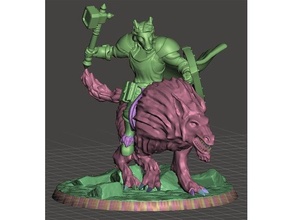 faerngold Ironbred paladin worg 3d print model - Mito3D