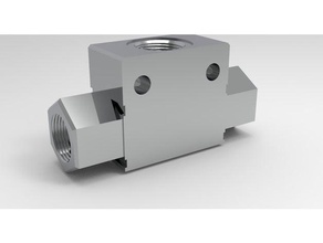 shuttle valve hydraulic hydraulics pneumatic pneumatics valves 3d print model - Mito3D