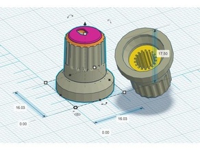 volume botão padrão codificador botões potenciômetro 3d print model - Mito3D