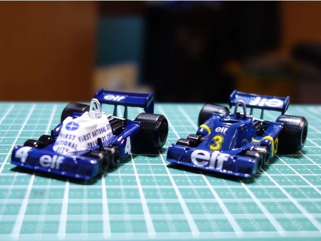 deformiert f1 Wagen Tyrrell p34 1977 Monaco gp 3D print model - Mito3D