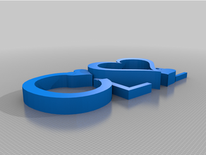 parametric photo frame & hearts 3d print model - Mito3D