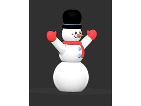 snowman christmas frosty 3d print model - Mito3D