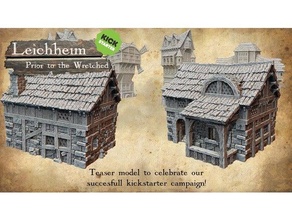 leichheim kickstarter teaser model medieval citizen's building dungeons dragons scenery tabeltop tabletop gaming rpg terrain wargame wargames wargaming 3d print model - Mito3D