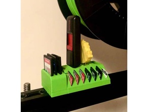 ender 3 sd card flash drive holder - slot mount creality pro ender3 flashdrive toolbox vslot 3d print model - Mito3D