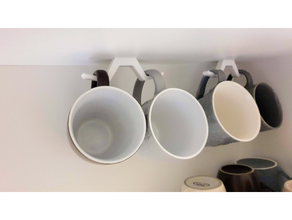 double hook cups mugs 3d print model - Mito3D