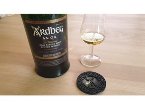 ardbeg logo sottobicchiere Whisky 3d print model - Mito3D