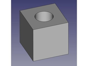 calibración cubo 20mm caja agujero prueba 3d print model - Mito3D
