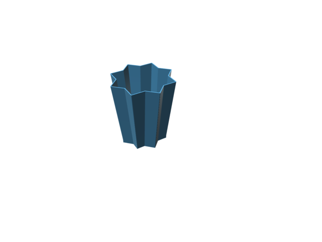 star vase plant pot 3D print model - Mito3D