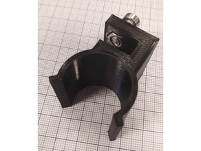 hardhat clamp 254 mm flashlight holder mount nitecore 3d print model - Mito3D