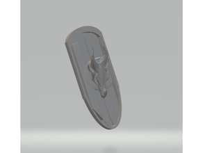 fhw denial's surfs shield 28mm scale flying dnd mini miniature prop dungeon face covid-19 3d print model - Mito3D