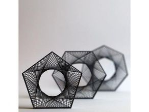 irrigidito poligoni ponte test geometrico design geometria ettagono esagono esagonale matematica matematico arte pentagono poligono 3d print model - Mito3D