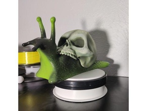 fallout death snail radioactive skull 3d print model - Mito3D