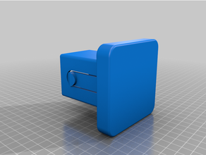 hitch cover reinforced tabs 3d print model - Mito3D