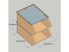 stapelbar Box 3d print model - Mito3D