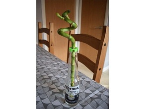 lucky corona bamboo planter beer bottle watering 3d print model - Mito3D