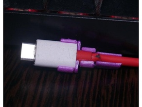 usb stress relief cable retainer 3d print model - Mito3D
