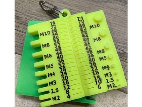 imperial métrica parafuso medidores sizer 3d print model - Mito3D